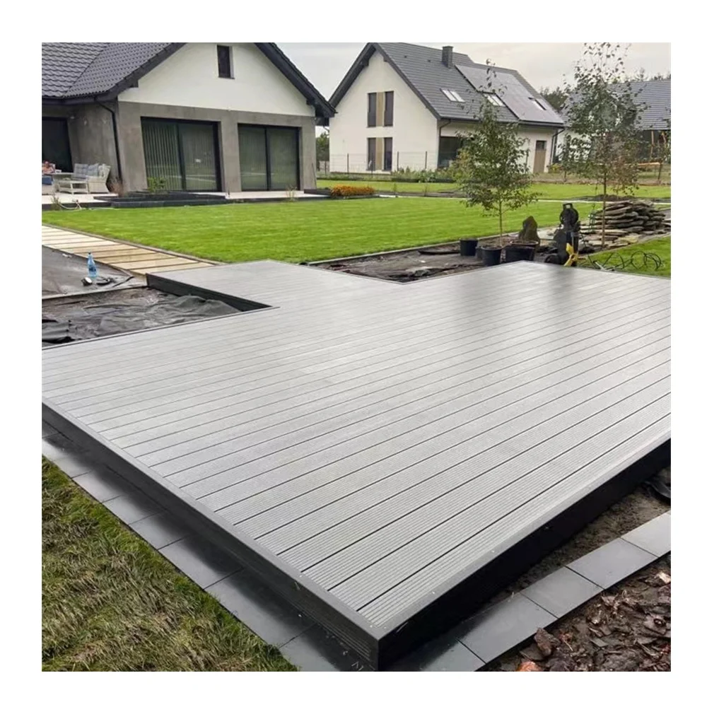 2024 plastic composite panel swimming pool  outdoor floorings tiles wpc decking wooden  solid wood vinyl deck
