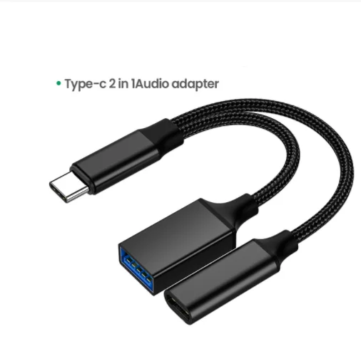 USB C OTG кабель адаптер для телефона 2 в 1 Тип C к USB A адаптер с PD зарядным портом для Samsung Huawei Xiaomi телефона ноутбука планшета