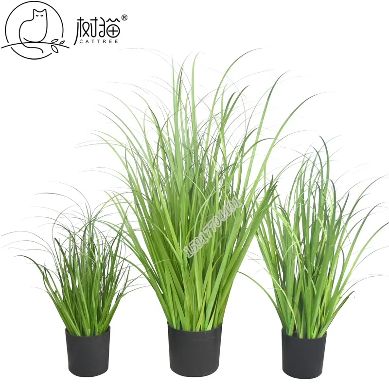 Flame retardant fake plant bonsai plant artificial reed artificial onion grass for table decoration