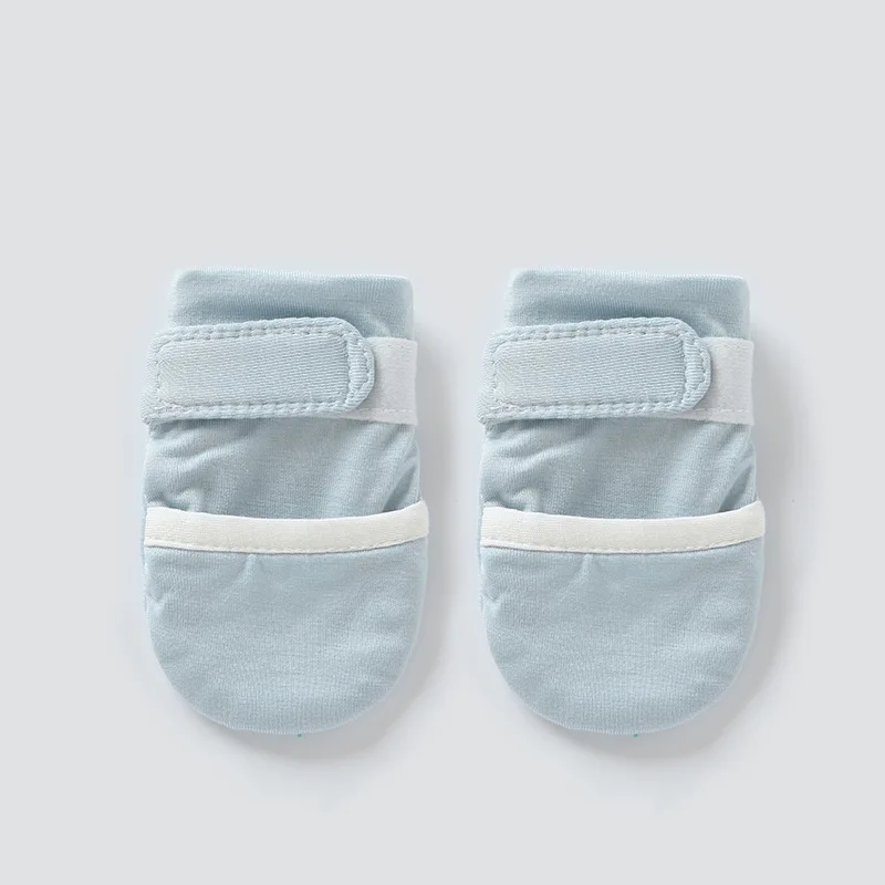 Factory manufacturer bamboo spandex plain color warm toddler stripe  baby mittens