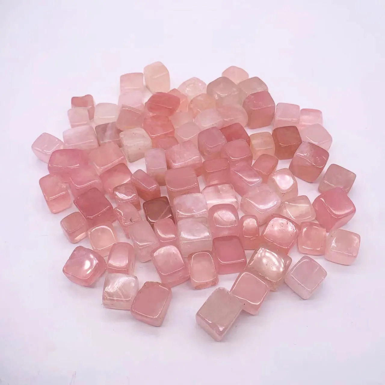 Wholesale Natural Healing Crystals Reiki Chakras Square Rose Quartz Crystal Cubes For Feng shui Decoration