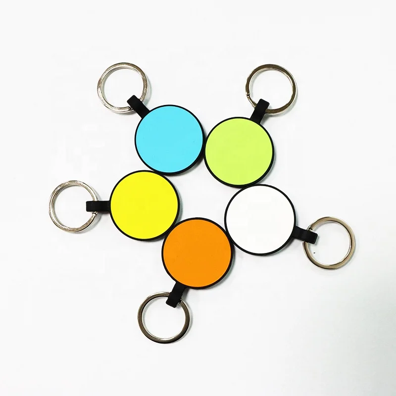 Pet round silicone dog tag alloy tag pendant advertising gift can be engraved to prevent loss pet identity card keychain