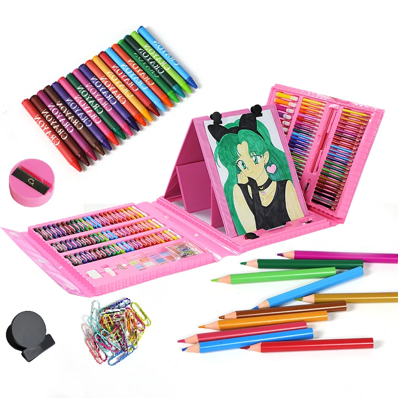 Longorgeous High Quality Drawing Supplies Kit 208 Pcs Art Sets Kid Color Painting Set De Arte 208 For Kids