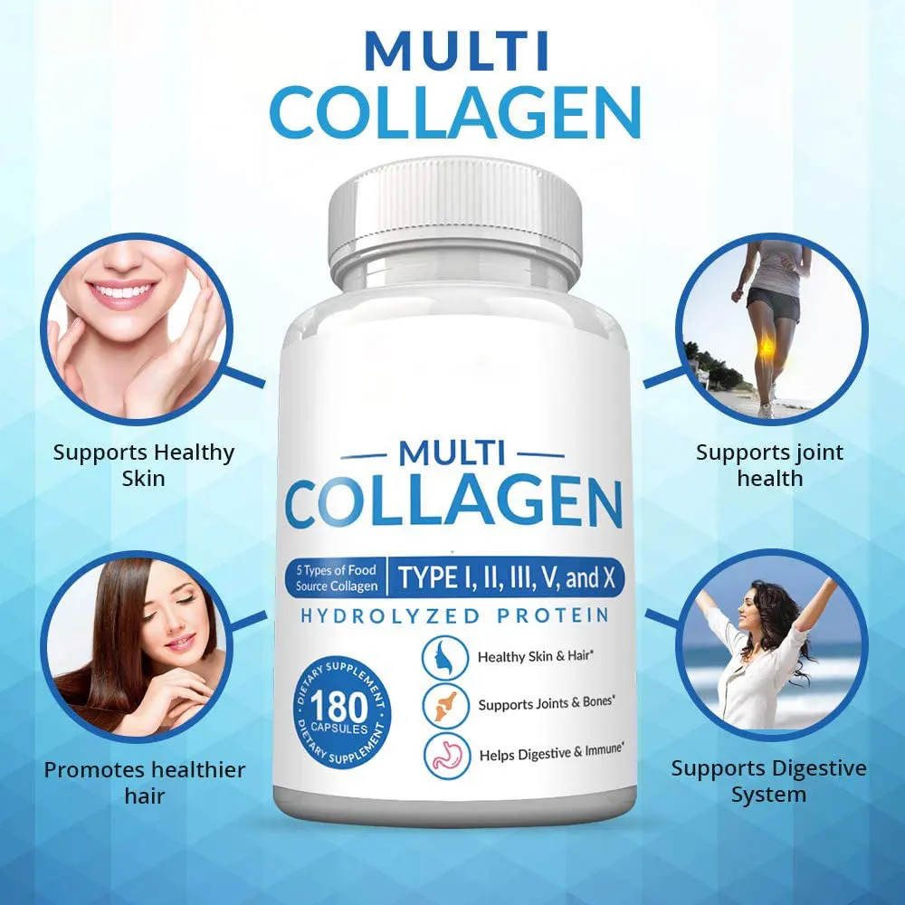 Source Manufacturer-Supported Collagen Capsules Adult Vitamins Pills Not for Children and Newborns