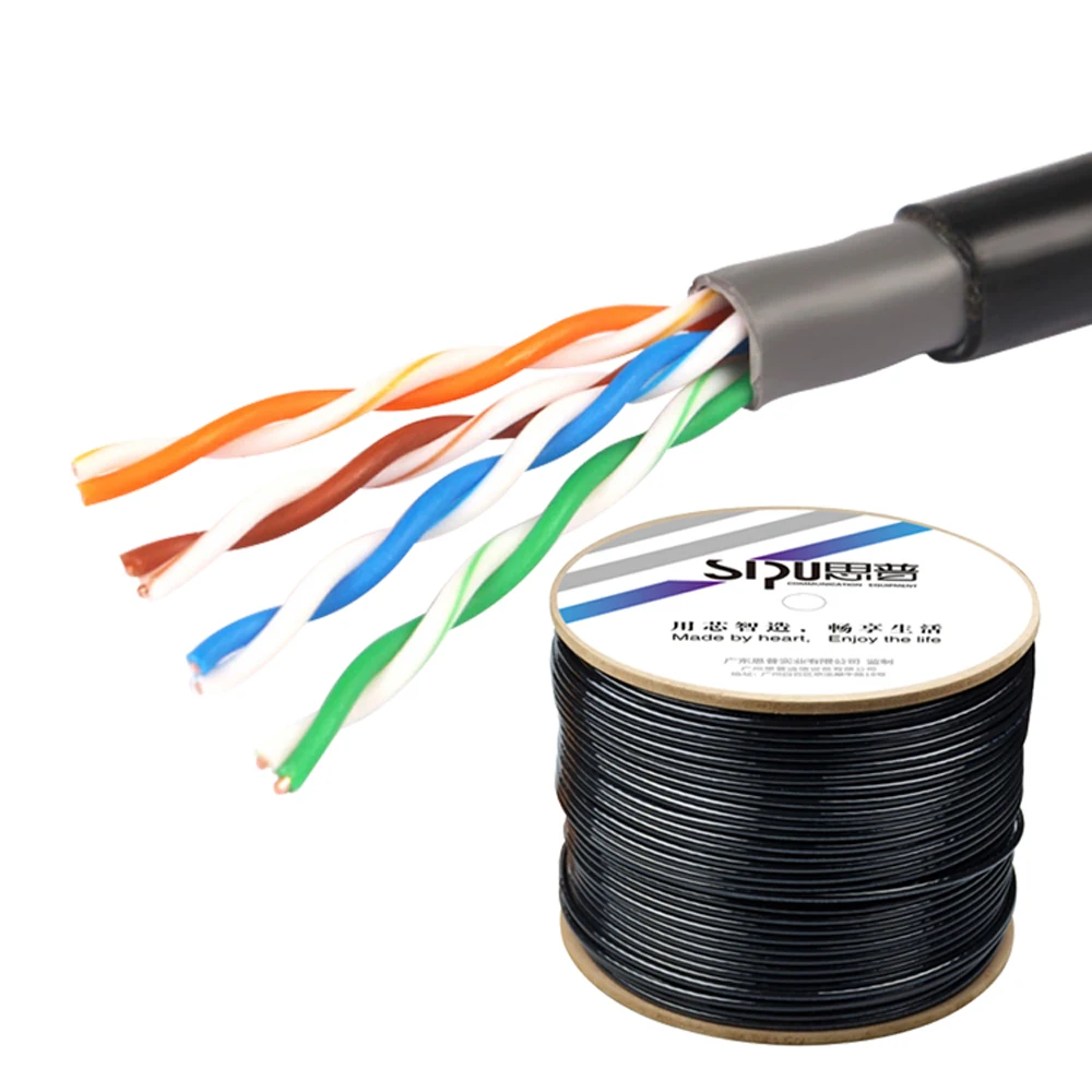 SIPU Factory Price 305M 4 Pairs Waterproof Utp Copper Cable Cat5 Cat5E Network Cables