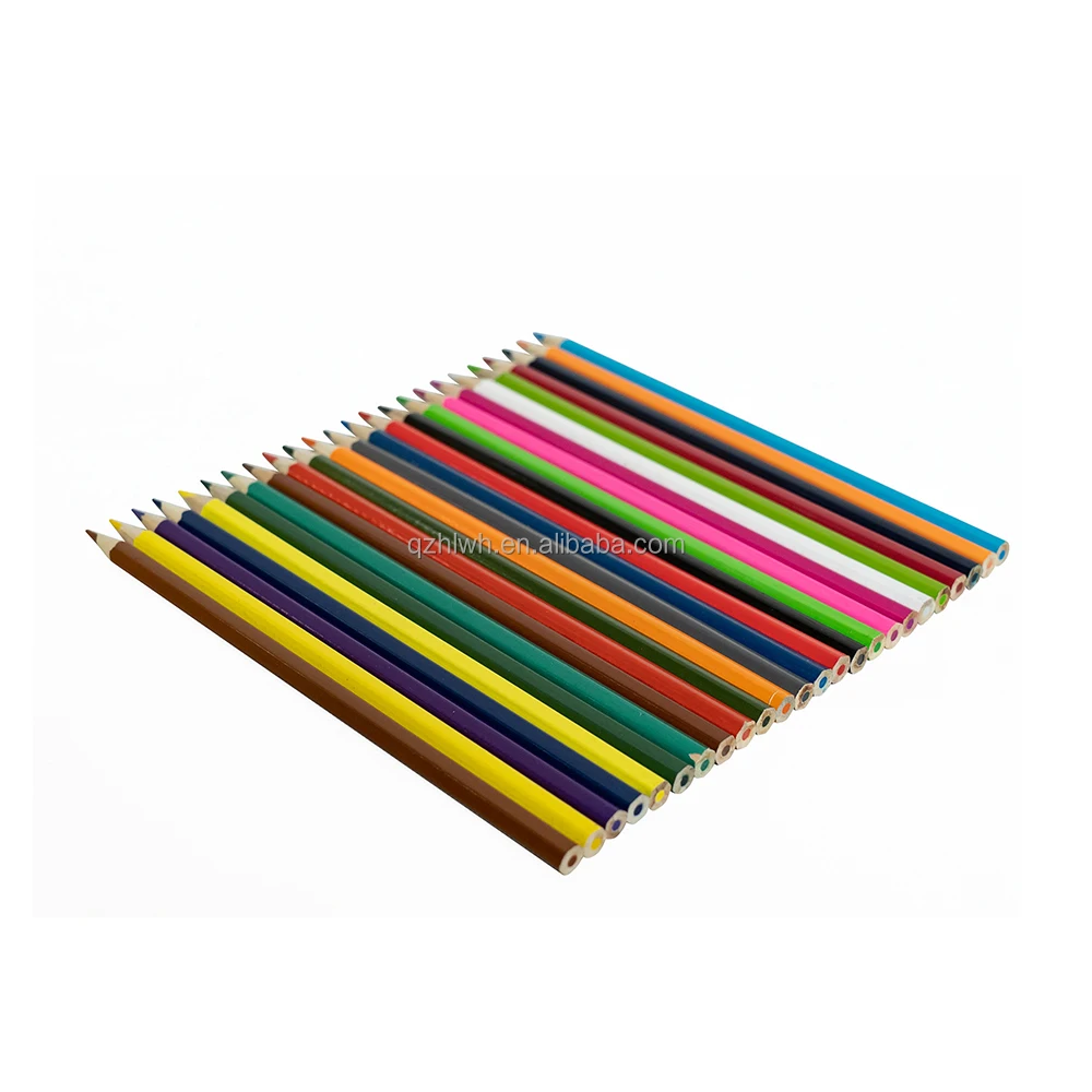 Multi color pencil support custom logos factory direct supply  safe and natural wooden colored pencils