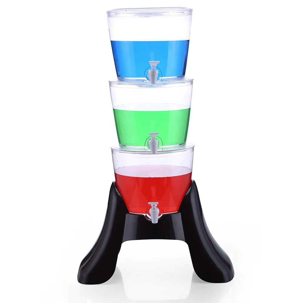 10L plastic mixed fruit beverage drink dispenser