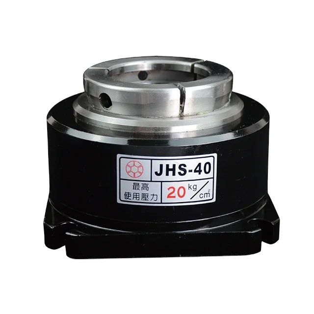 JHS series vertical hydraulic fixing chuck standard through-hole cnc lathe power mini cnc collet chuck lathe