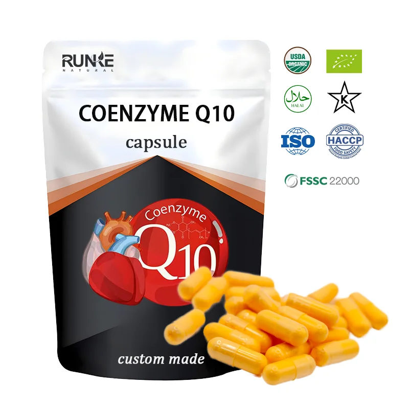 Manufacture Supply Bulk COQ 10 Capsule Coenzyme Q10 Capsules Supplement COQ10 Hard Capsule Supports Healthy Heart & Antioxidant