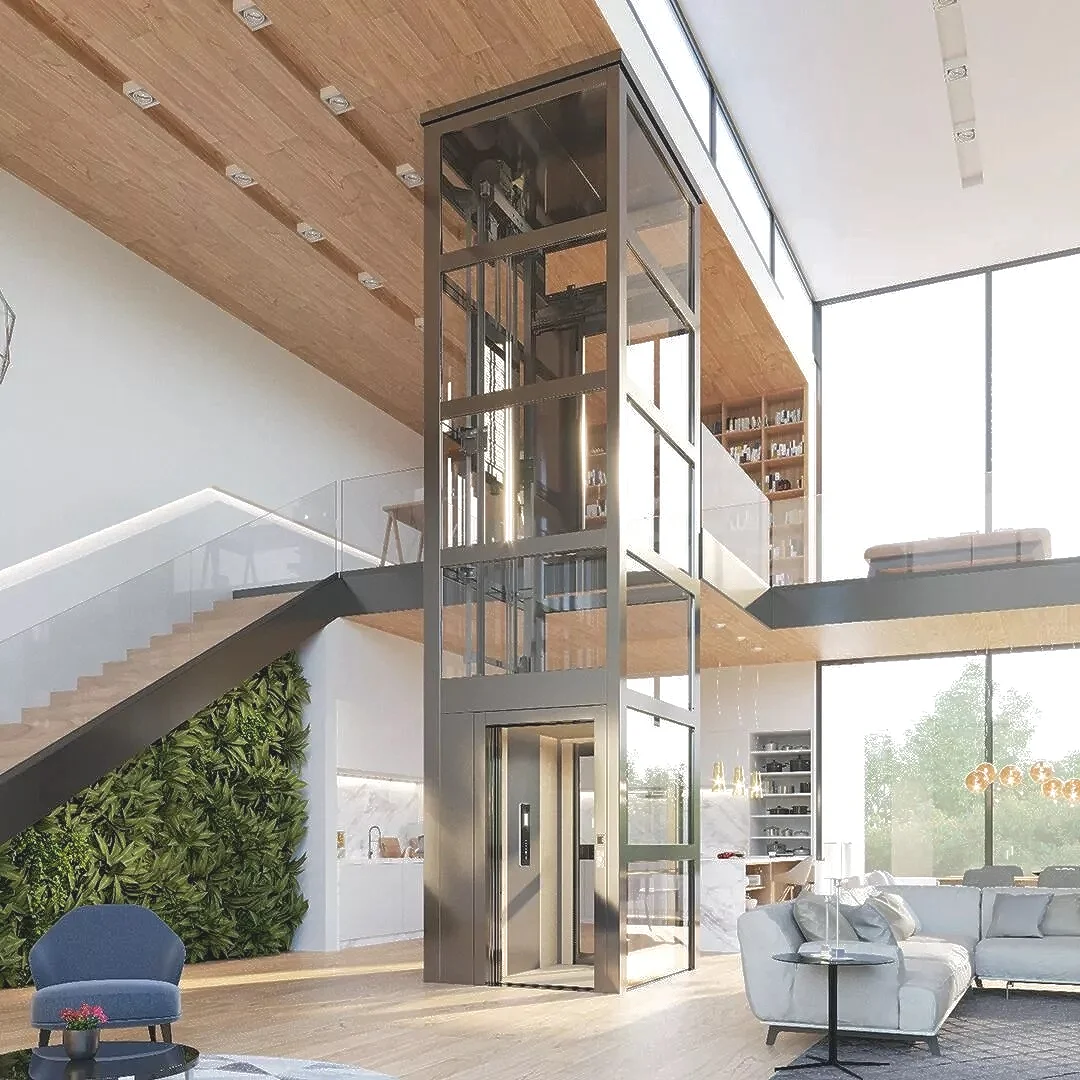 2-5 Floors Small Shaftless Residential Lifts Hydraulic Ascensor House Lift Passenger Home Elevator