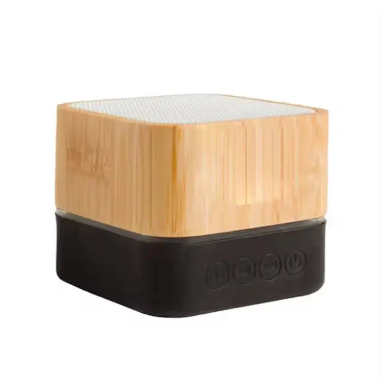2024 Mini Bamboo Wood Speaker Rechargeable Speaker Portable Wireless Speaker