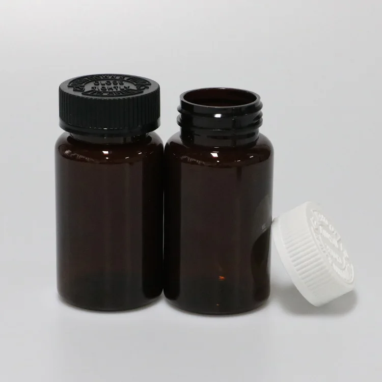 high light high quality food and pharma grand candy and gum bottle 100ml 100cc 3.5oz screw child safe top