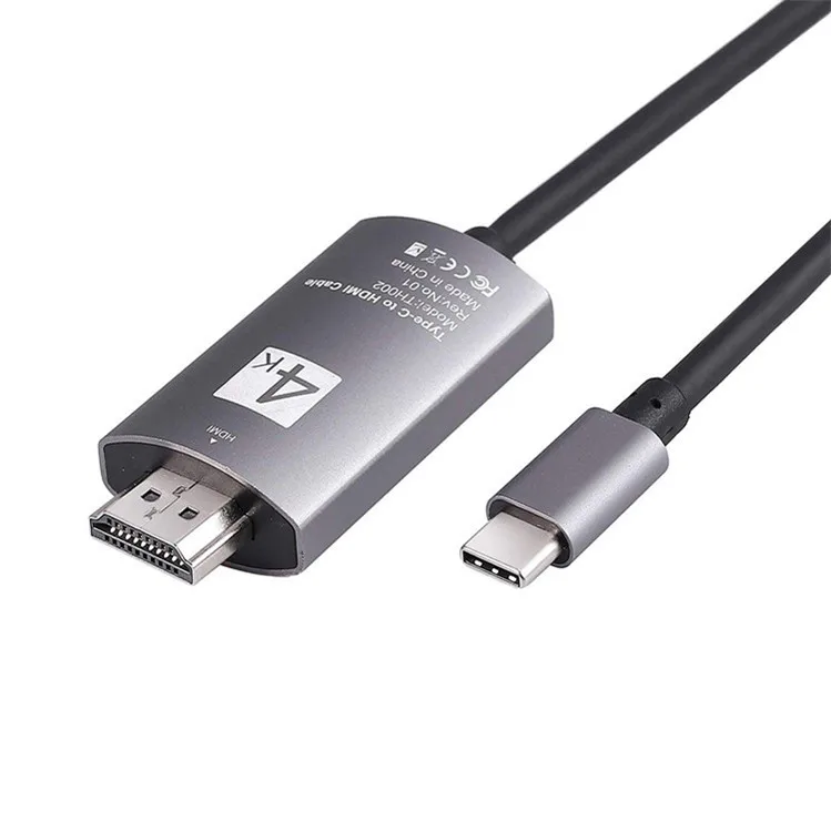 
Mobile Phone To TV Conversion HD Projection Cable 2M Type C To Hd mi Interface 4K 60HZ Data Cable Converter 