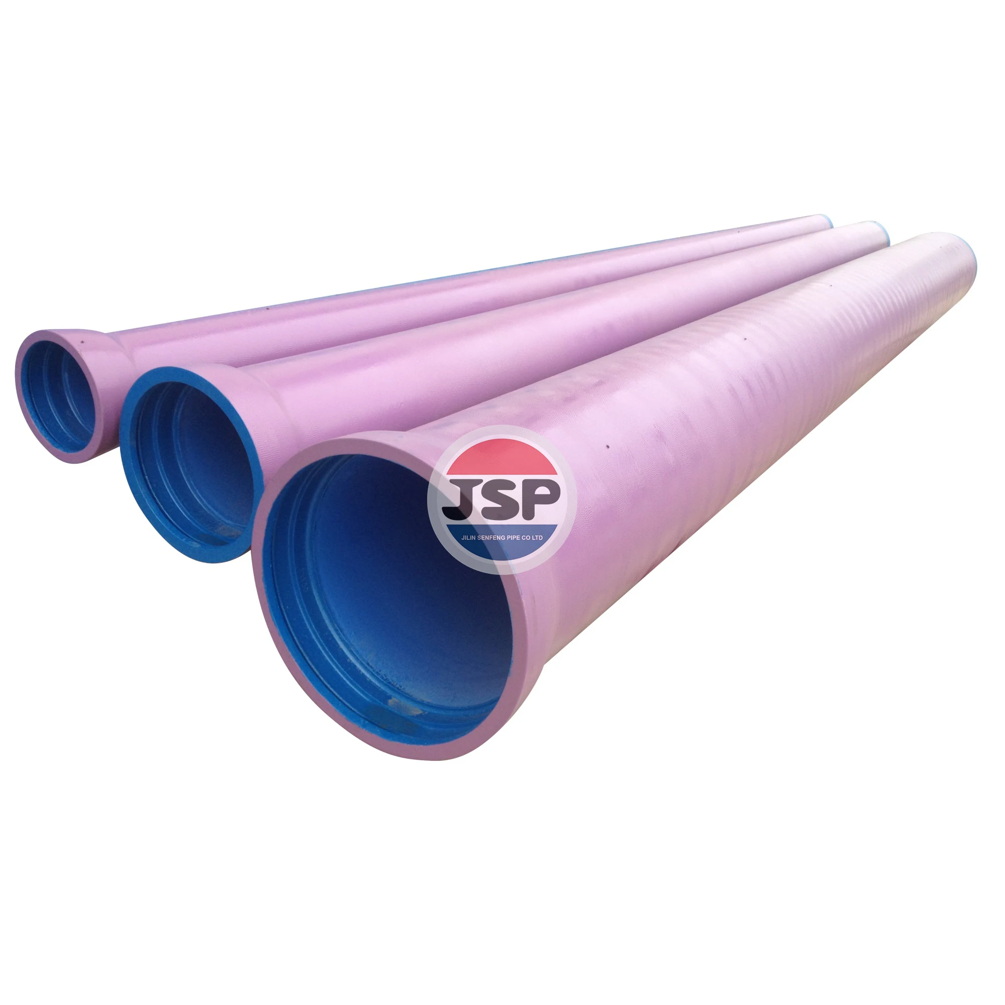 JSP China Factory PU Coated Manufacturers Standards ISO2531 DCI Pipe Class K9/K12 Ductile Cast Iron Pipe Water Pressure Test