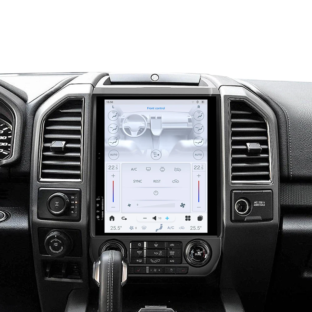 12 1 дюймов Qualcomm Android для Ford F150 2015-2020 Tesla стиль автомобильный GPS навигатор мультимедийный плеер магнитола