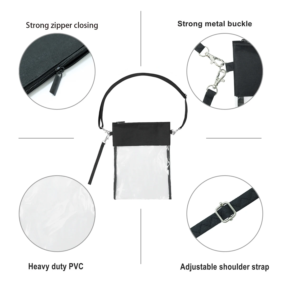Оптовая продажа, прозрачная сумка-мессенджер через плечо из ПВХ для мобильного телефона, ключей, монет, кошелька