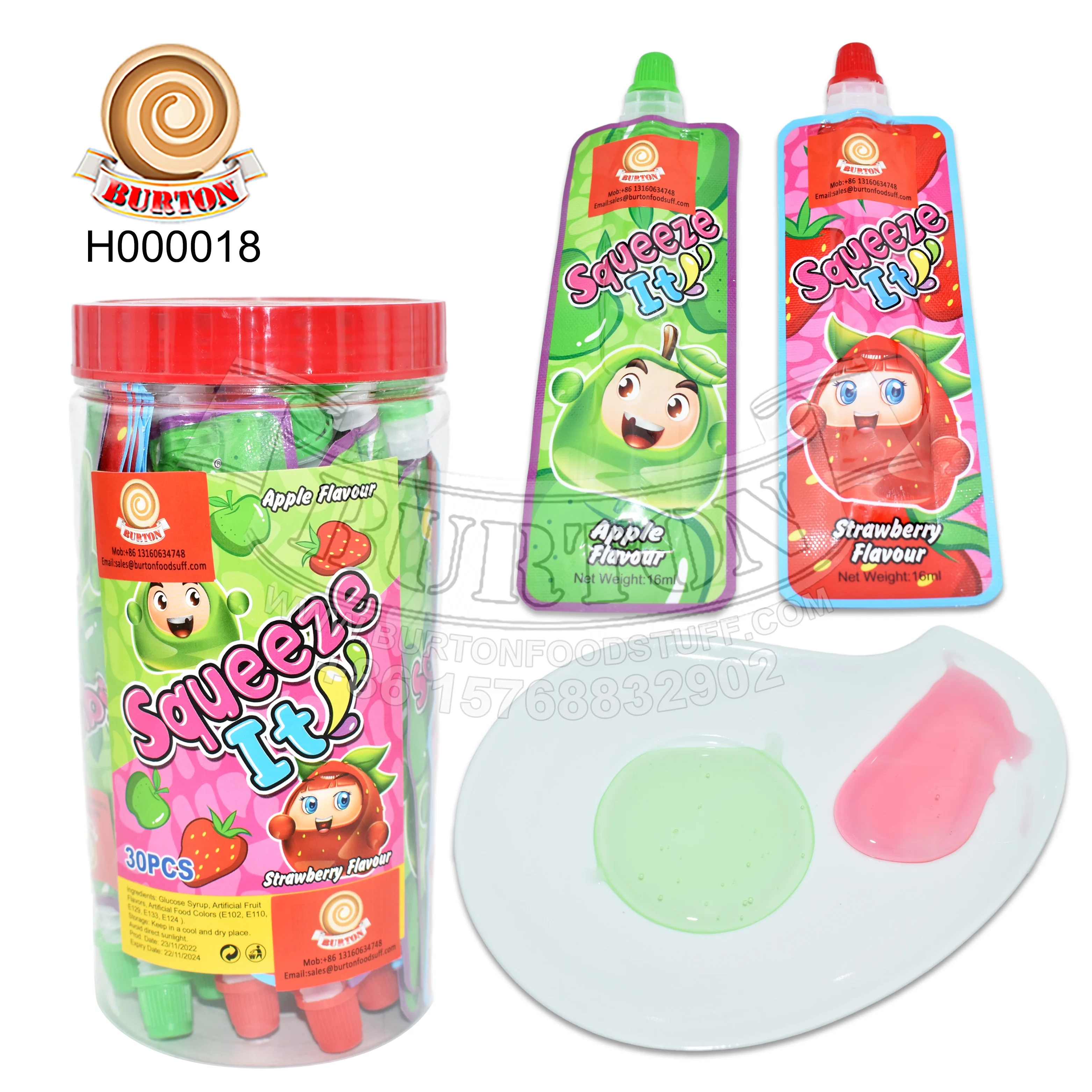 High quality halal sweet strawberry apple flavor multi color jelly jam stick