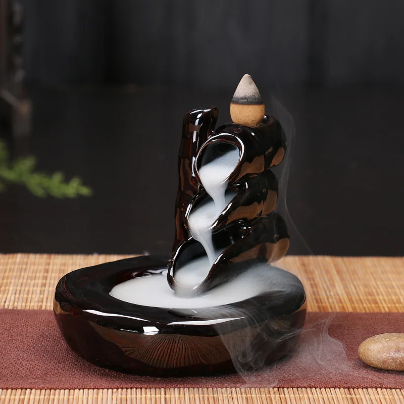arabian incense burner arabic incense waterfall smoke bruleur encen joss sticks holder porte encens oud stick incense holder