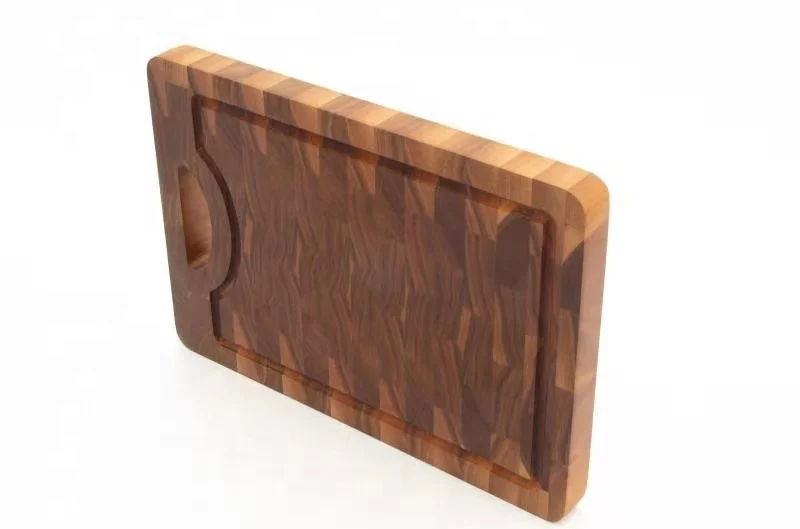 Modern Style Practical Feacture End Grain Cutting Board Walnut For Kitchen Solid Wood Cutting Board