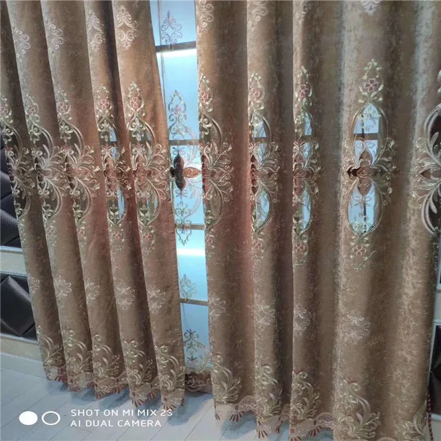 
Double Direct Sale 100% Polyester Colorful Curtain Fabric Polyester For Windows Living Room 