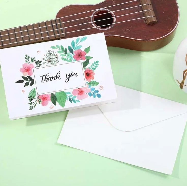 Прямая Заводская печать роскошный подарок на заказ спасибо карты с