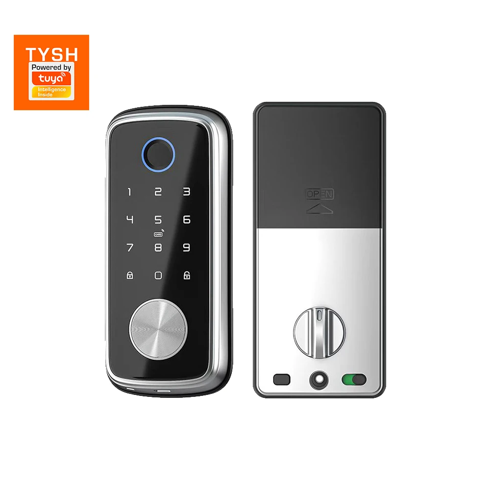 Tuya Fingerprint Smart Lock Door WiFi/Bluetooth Remote Password Keyboard unLock for Glass Door