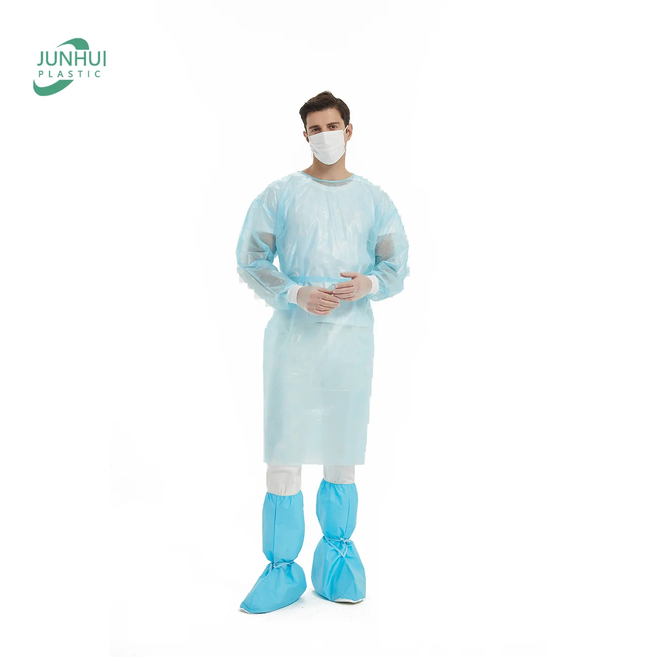 
PP + PE Disposable Medical Isolation Gown And Safety Gown Ultrasonic thermal bonding craft 