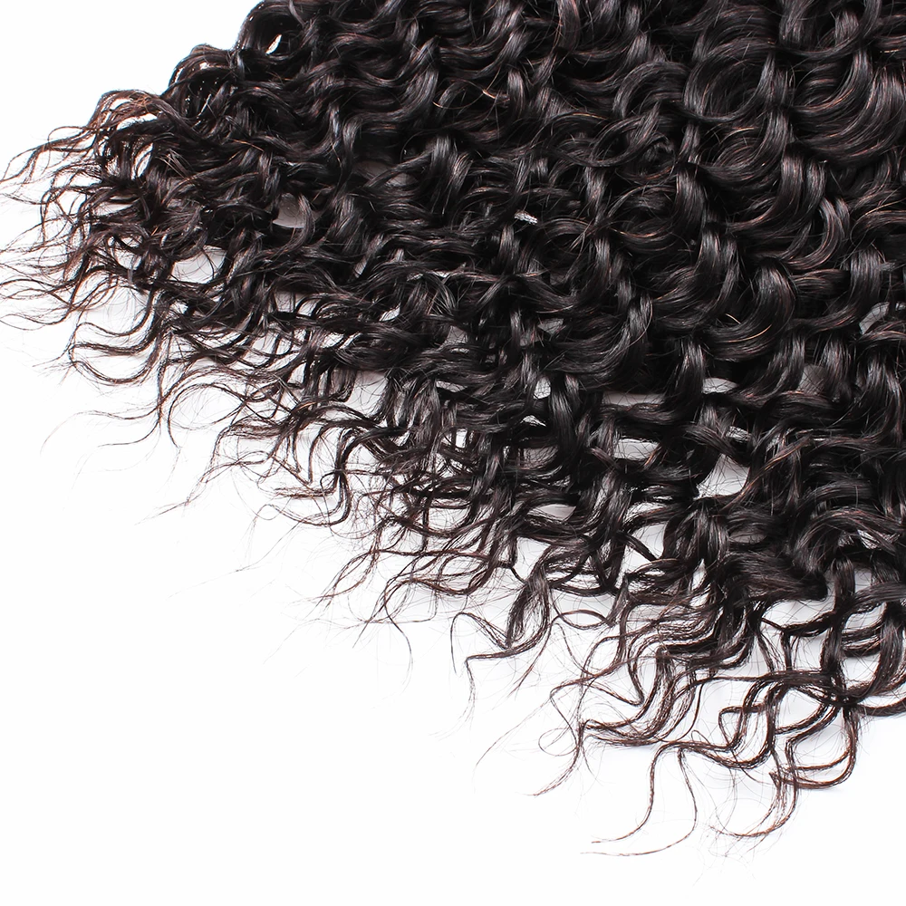 10A Remy Virgin Human Hair Brazilian 18 Inch Weave Weft Extension Wet And Wavy Water Wave Curl Bundles