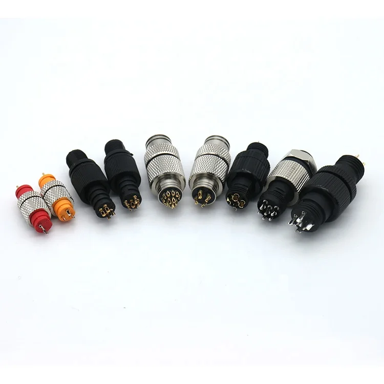 Industrial I M5 M8 M9 M12 M16 M23 Waterproof Male Female Plug 3 4 5 6 8 12 Pin Cable Wire Circular Waterproof M12 Connector