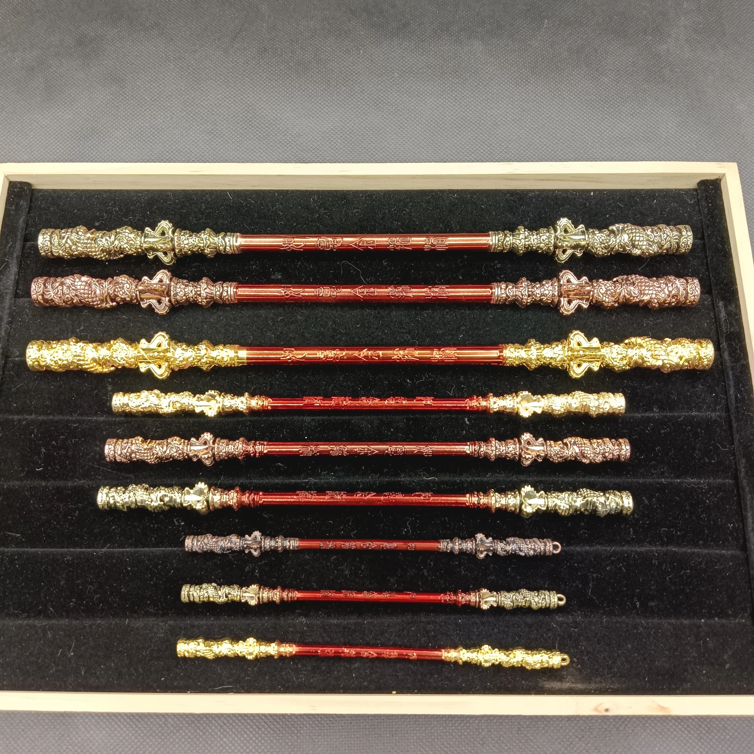 Custom color popular explosive game Hot Game 30cm Metal Weapon Model Toy Monkey King Bar Black Myth WuKong Weapon1:1 restore