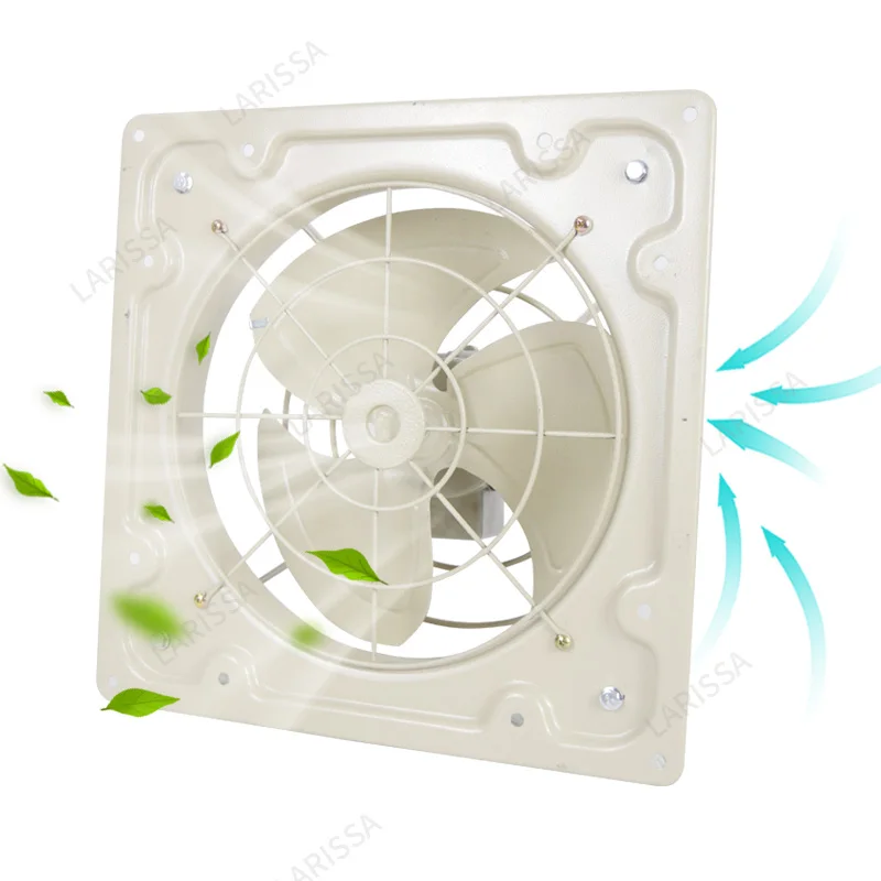 High-Efficient Kitchen Window-Mounted Exhaust Fan with Metal Blade and Grill Low Noise for Ventilation