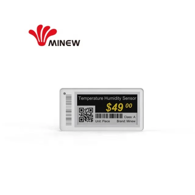  Minew 2 13 дюймов nfc поддержка BLE 5 0 Беспроводная электронная полка этикетка цифровая цена черный белый и желтый