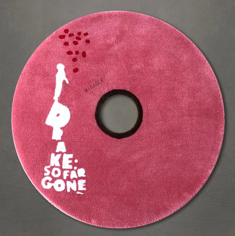 Customized Rugs Entrance Free Shape Tiger Rug Custom Game Carpet cd die cut Disc Logo Rug for electronic drums