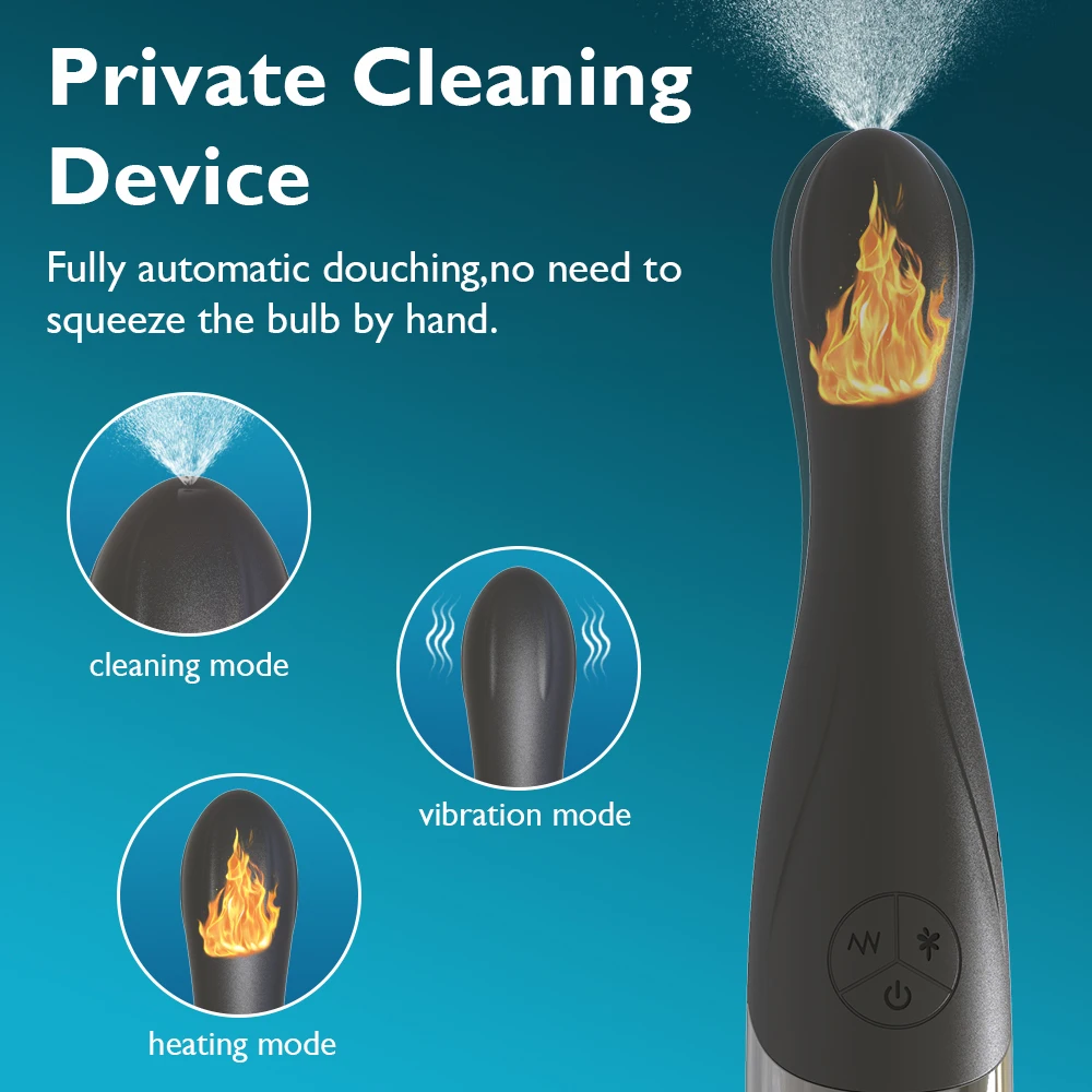 Wholesale Electric Anti-Backflow Enema Silicone Soft Vaginal Douche Anal Cleaner for Personal Vaginal