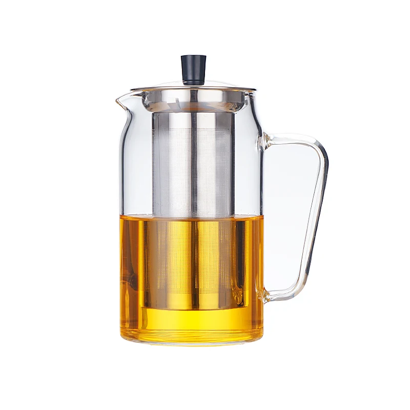 Боросиликатный турецкий чайный сервиз с двойными стенками стеклянный чайник с заваркой