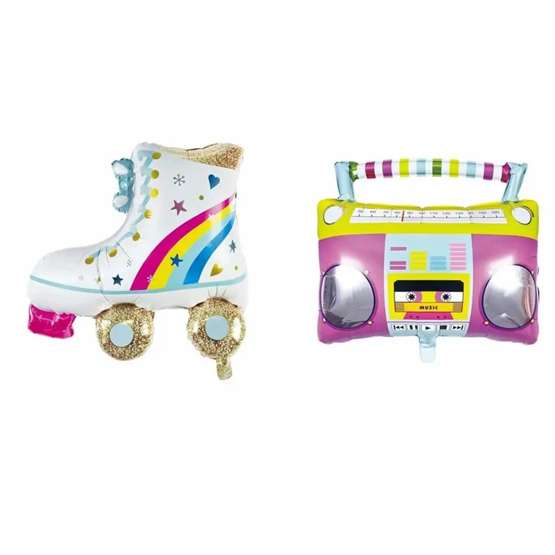 Ice Roller Skate And Radio Balloons Inflatable Radio For 90s Parties Decor Hip Hop Theme Birthday Party Decorations Kid Toy