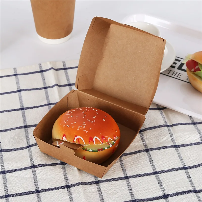 Personalized Burger Box Paper Burger Box Mcdonalds Sizes Burger Box Custom Printed Restaurant Take Out Fast Food Paper Packaging