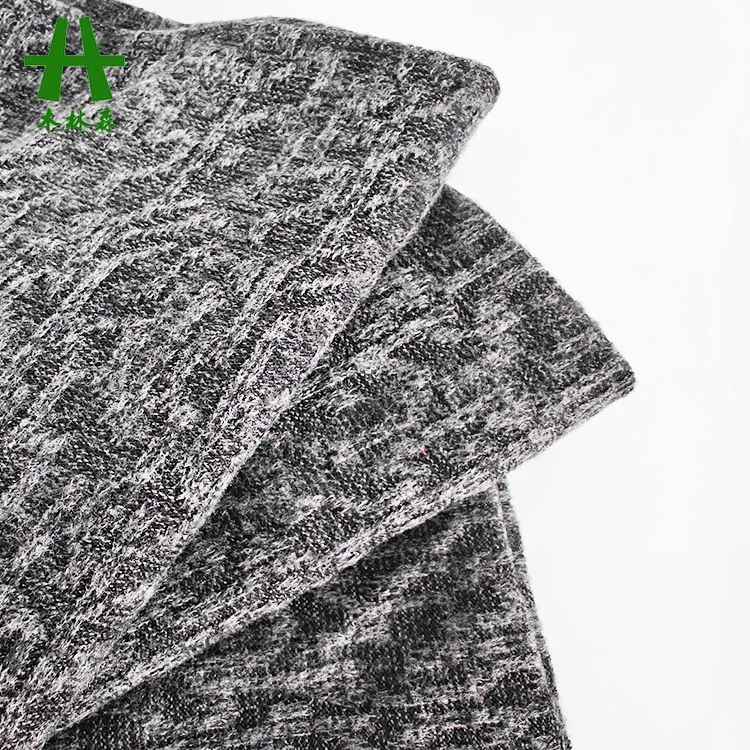 Mulinsen Textile Best Price Polyester Rayon Dyed Jacquard Stretch T/R Fleece Fabric