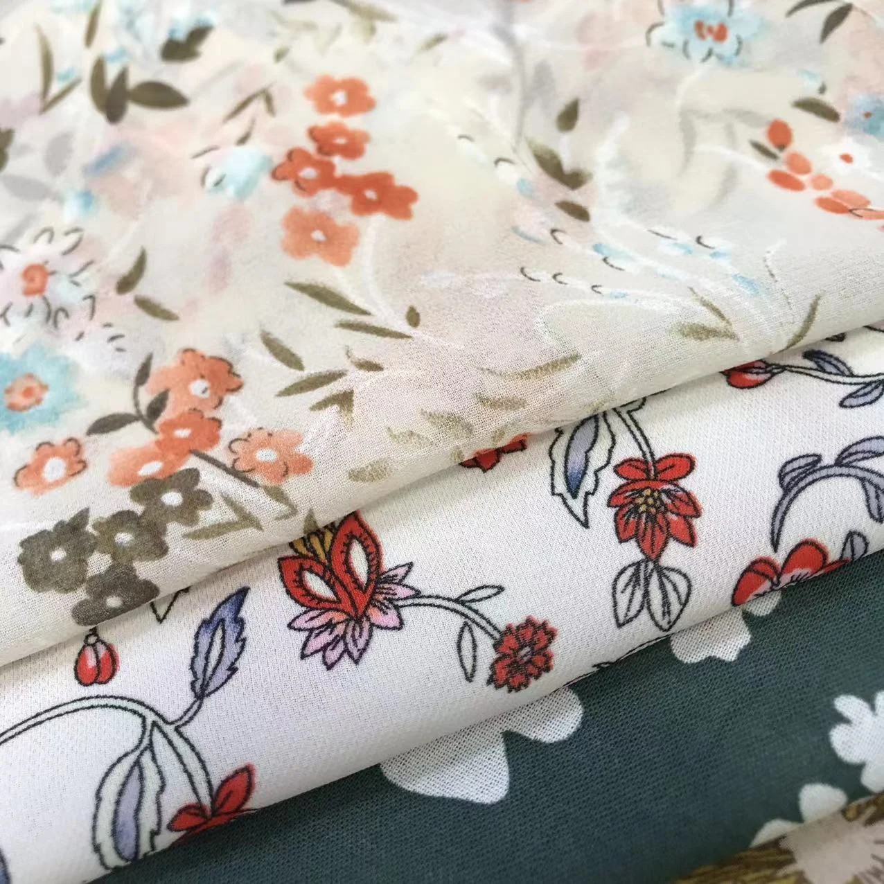 Floral Chiffon Digital Print Fabric 100% Polyester Floral Chiffon Fabric Chiffon Printed Fabrics For Beautiful Dress