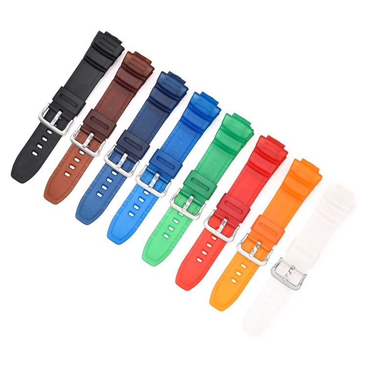 Resin Strap for Casio MCW-100H W-S220 HDD-S100 AE-2000 Sports 16mm Sport Waterproof TPU Watch Band