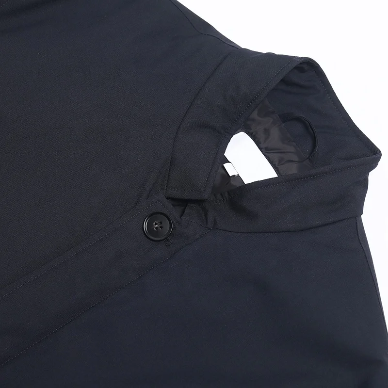 Повседневное пальто на пуговицах с воротником-стойкой; Сезон весна-осень; С длинными рукавами; Плотное Мужское пальто; Верхняя рубашка для мужчин