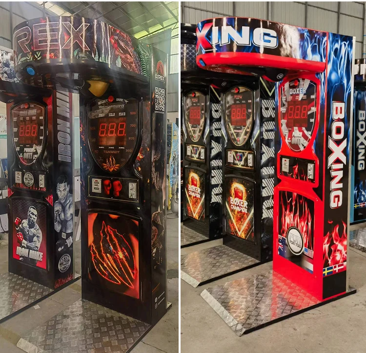 Customized Coin operated kick electronic boxer training vending arcade game punching machines electronic boxing machine arcade