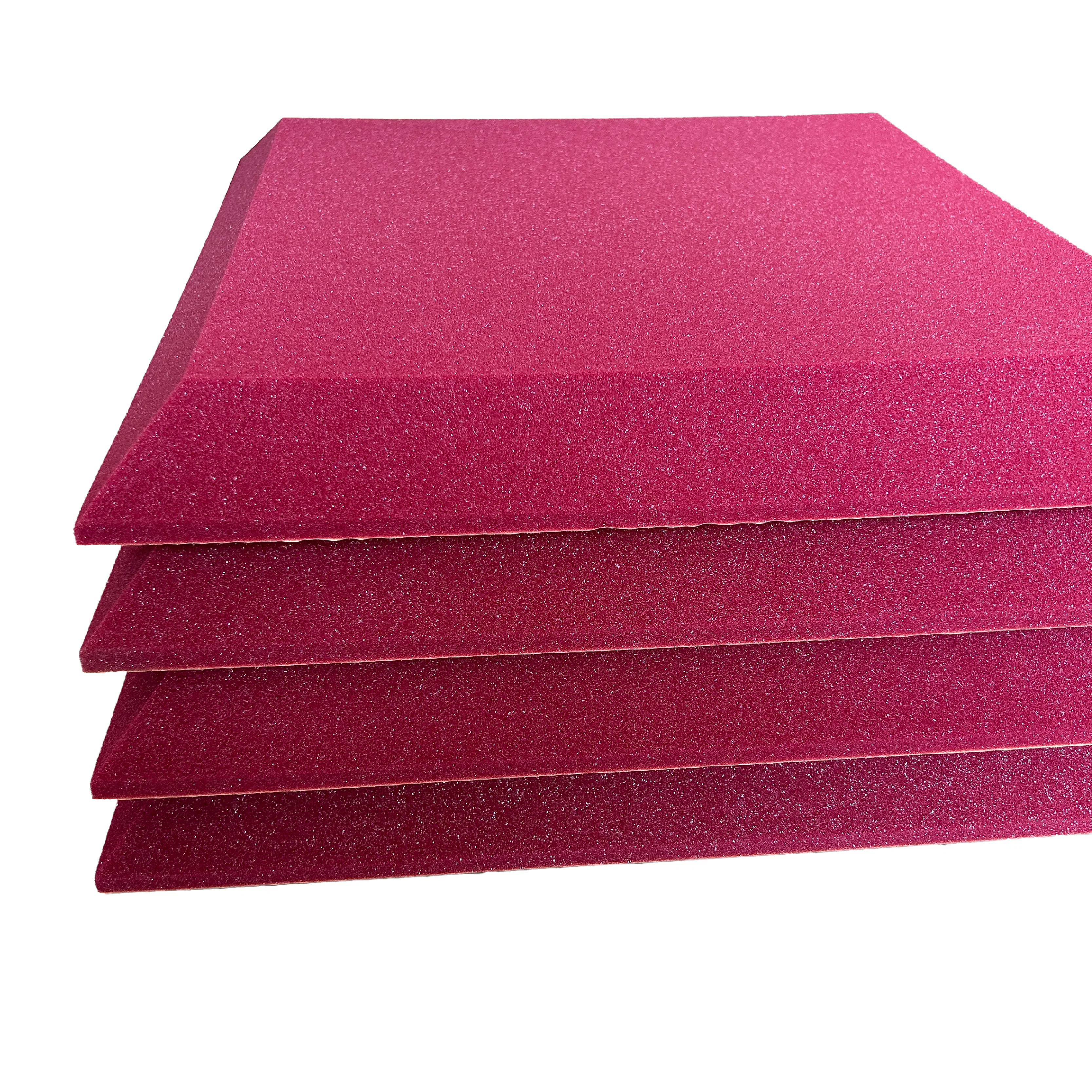 Breathable Fire Retardant China factory Pu Flat Soundproof studio Acoustic sponge with adhesive backing