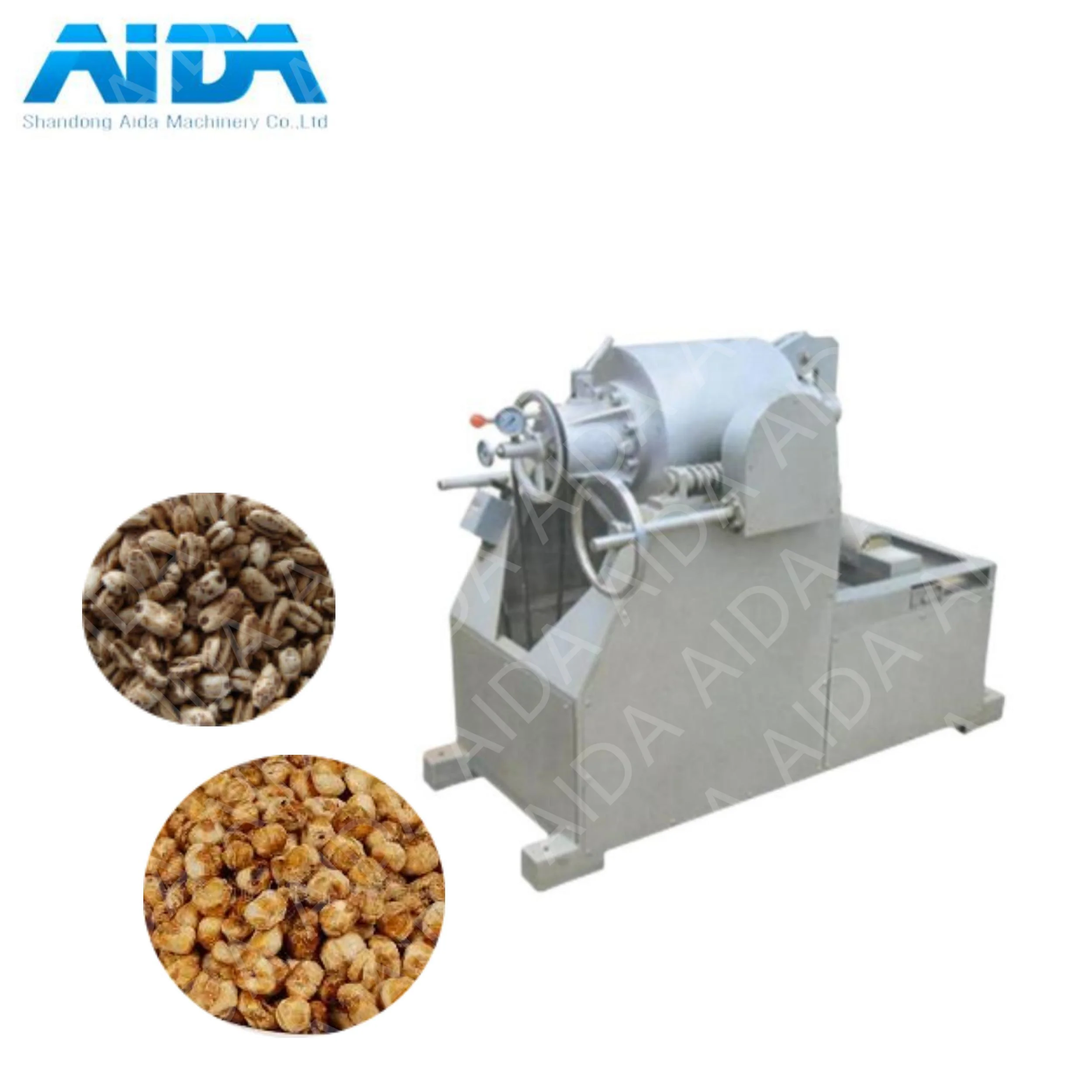 Hot air caramel popcorn production line industrial popping machine for sale