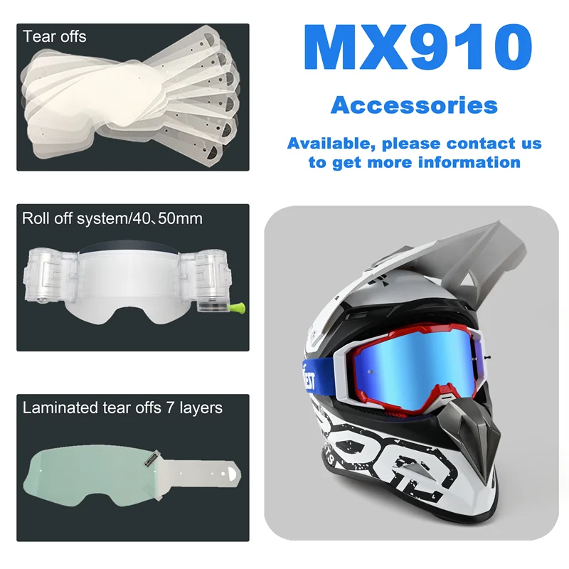 Add Your Own Logo Motorcycle Glasses Motocross Goggles Custom Strap Band Cross Glasses MX Dirtbike Moto Goggles