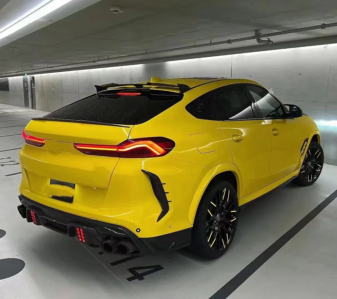 Suitable for BMW X6 G06 X6M F96 rear windshield spoiler carbon fiber roof spoiler body kit