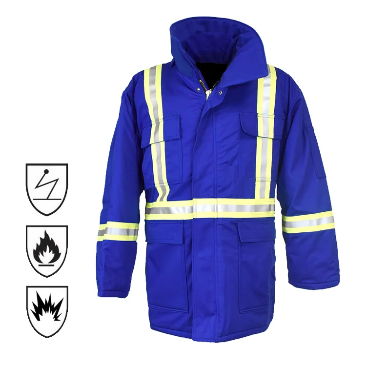 NFPA2112 EN1149 защитная одежда PPE FR куртки огнестойкие для мужчин Hi Vis Спецодежда антистатические