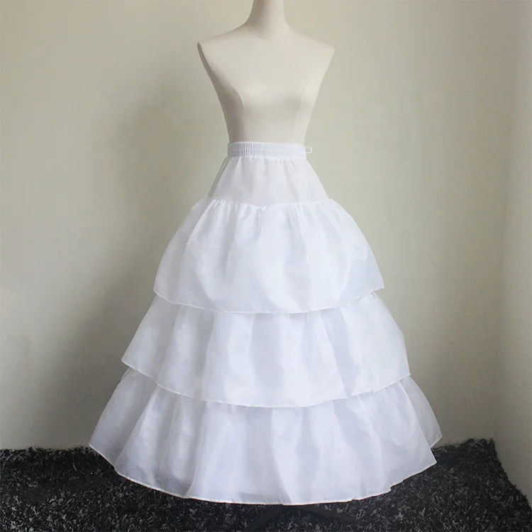 new design under dress with hoop boning satin petticoat bridal manufacturer
