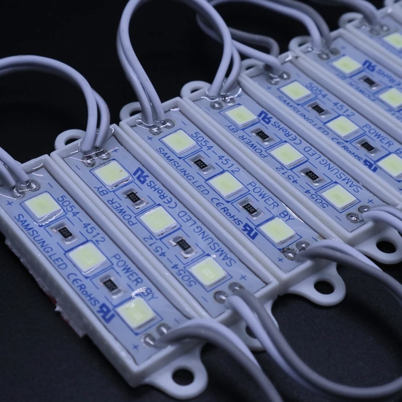Bottom price 3leds SMD 5054 module DC12V 0.75W IP65 Epoxy back light for Channel Letters mini led module SMD5054