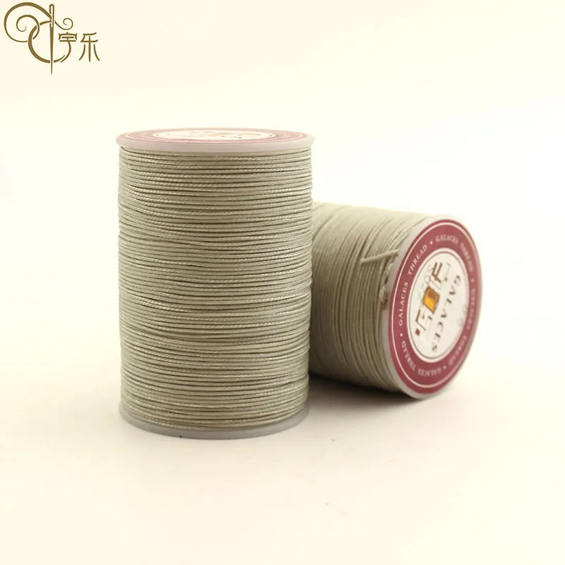 Hot popular 0.4mm high strength Polyester cotton Cored flat Round galaces braided Wax ramie Thread for DIY knitting weaving cord (62391850288)